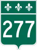 Route 277 marker