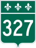 Route 327 marker