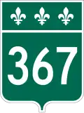 Route 367 marker