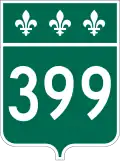 Route 399 marker