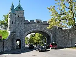 Porte St. Louis, part of Ramparts of Quebec City, the only remaining fortified city walls in North America north of Mexico