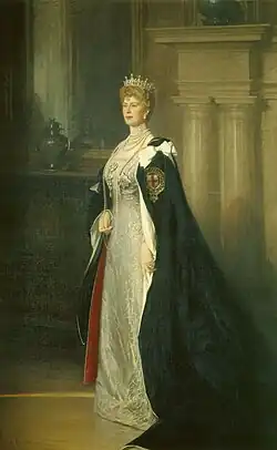 Queen Mary in Garter Ceremonial Robes, 1914