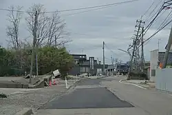Liquefaction damage in Uchinada