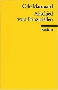 Yellow book cover with the title Abschied vom Prinzipiellen