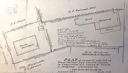 1929 survey showing Roper House property extended to Church Street.