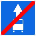 End of a lane for buses