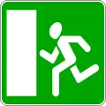 Emergency exit escaping (left side)