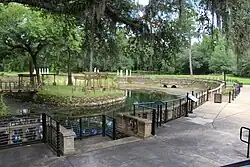 A view overlooking Radium Springs in the current day