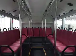 Rapid Bus's battery-run electric bus interior for BRT Sunway Line