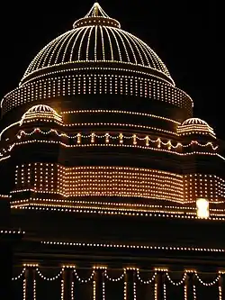 Rashtrapati Bhavan, illuminated for Indian Republic Day