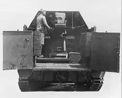 Rear view of a Type 5 Na-To with compartment doors open