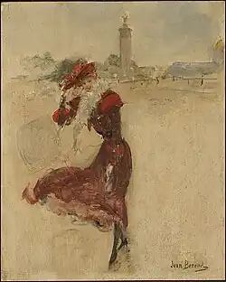 Parisienne in a Red Dress (c.1900), Oil on panel, 13 1/8 x 10 1/2 in. (33.3 x 26.7 cm), Clark Art Institute
