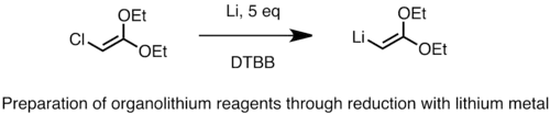 Reduction with Li metal