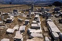 Remains of the temple and basilica before reconstruction (1988)
