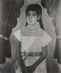Retrato de una niña con lazo en la cintura, 1929