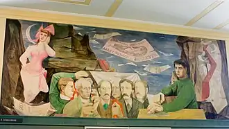 Refregier mural, Panel #20, "San Francisco as a Cultural Center"