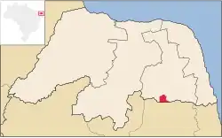 Location in Rio Grande do Norte state