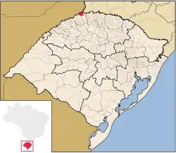 Location of Derrubadas in Rio Grande do Sul