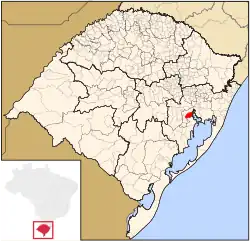 Location in Rio Grande do Sul, Brazil