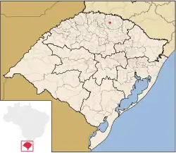 Location of Ponte Preta within Rio Grande do Sul