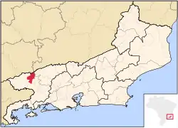 Location of Quatis in the state of Rio de Janeiro