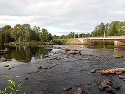 Bridge over Saint John River in Lac-Frontière.