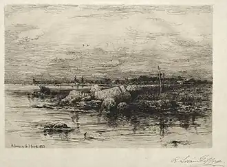 Mouth of the Apponaganasett River (1883) etching, plate size 18.9 x 28.8&nbsp;cm (7 7/16 x 11 5/16 in.), Cleveland Museum of Art, Cleveland, Ohio
