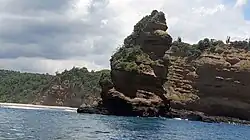 King Kong rock in the surroundings of Salango Island