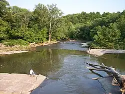 A bend in the Rocky River in the Rocky River Reservation
