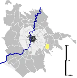 Position of the zona within the city