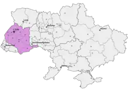 Location of the Archdiocese of Lviv