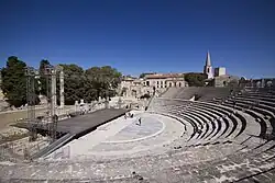 Ruins at the Roman theatre of Arles