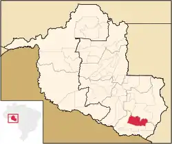 Location in Rondônia state