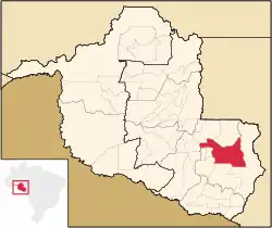 Location in Rondônia state
