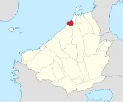 Map of Cavite with Rosario highlighted