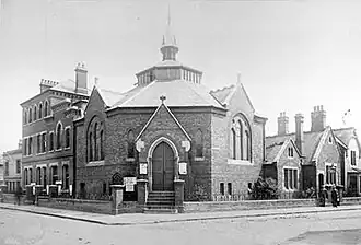 The former Rotunda in Aldershot in Hampshire, opened as a Primitive chapel in 1876 and demolished in the 1980s