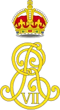 The royal cypher of King Edward VII, using the Tudor Crown
