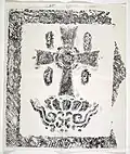 Rubbing of a Nestorian cross at the Cross Temple, Fangshan