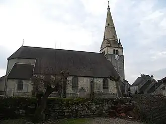 The church in Ruffey-sur-Seille