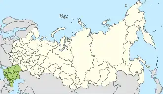 Map of former North Caucasus Military District (okrug)