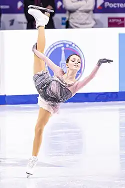 Anna Shcherbakova at the 2021 Russian Championships
