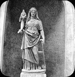Vatican statue of Fortuna steering with her gubernaculum