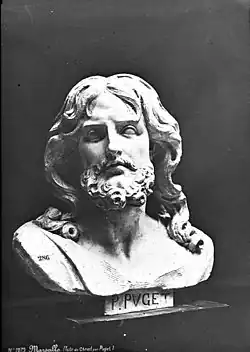 Head of Christ by Puget, Marseille. Brooklyn Museum Archives, Goodyear Archival Collection