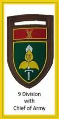 9 Division under Chief of Army Command Flash