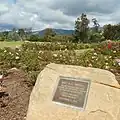 Commemoration plaque for the rose garden