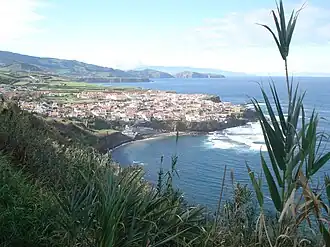 The coastal village of Maia, as seen from the hilltop belvedere
