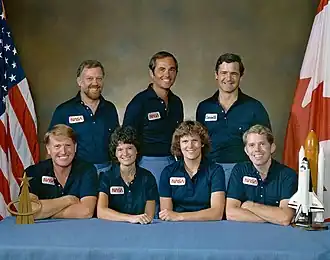Crew members of STS-41-G in 1984