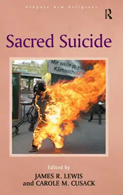 Orange cover with a picture of a woman who set herself on fire in the center