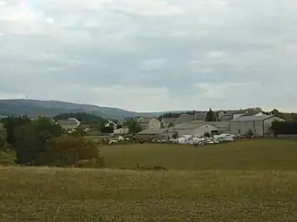 General view of the village of Saint-Amans, with the Truc de Fortunio to the background left