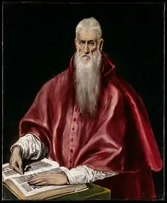 Saint Jerome as Scholar by El Greco, 1610